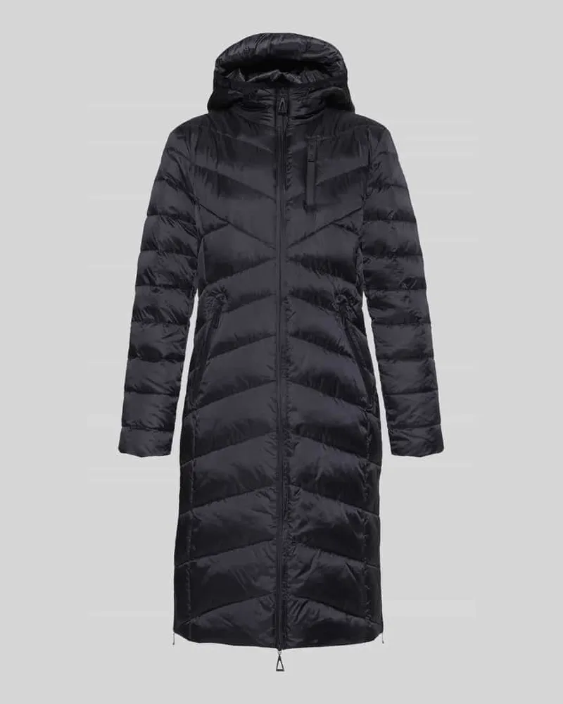 Gil Bret Taillierter Steppmantel mit Kapuze Black