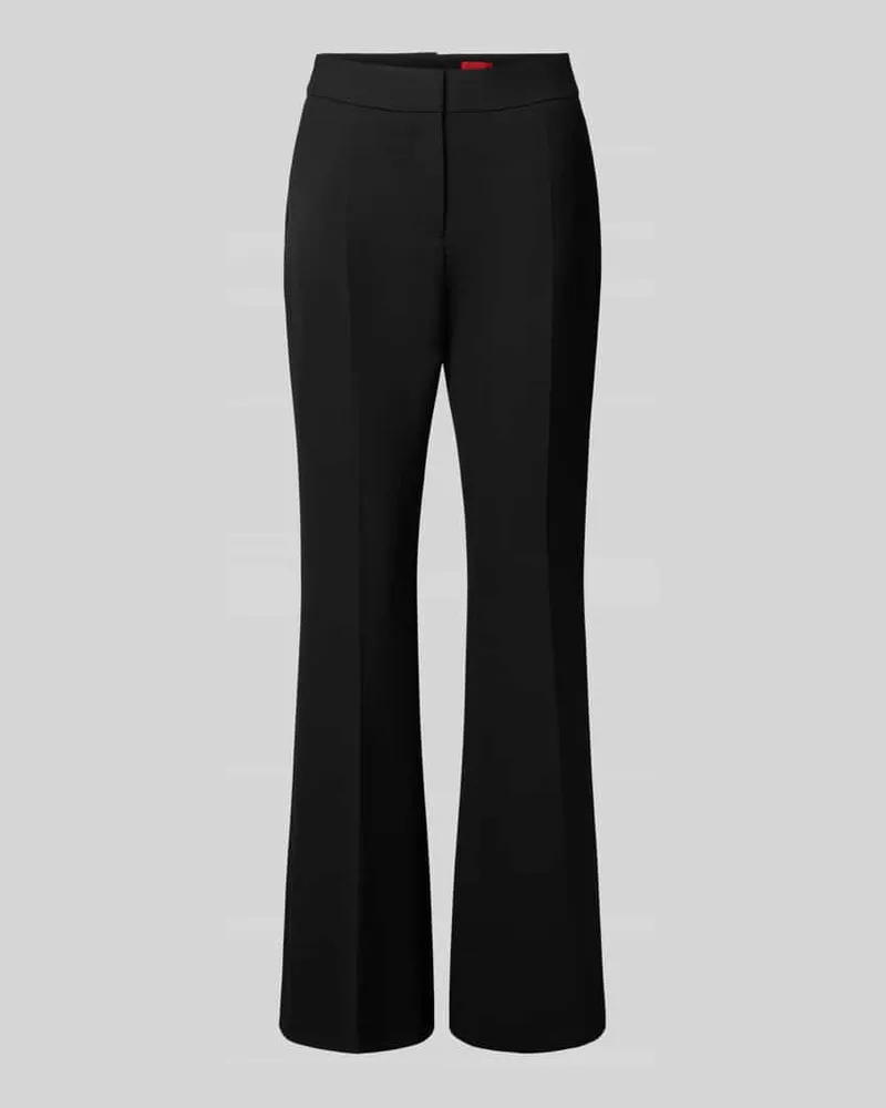 HUGO BOSS Schlaghose mit Bügelfalten Modell 'Himima Black