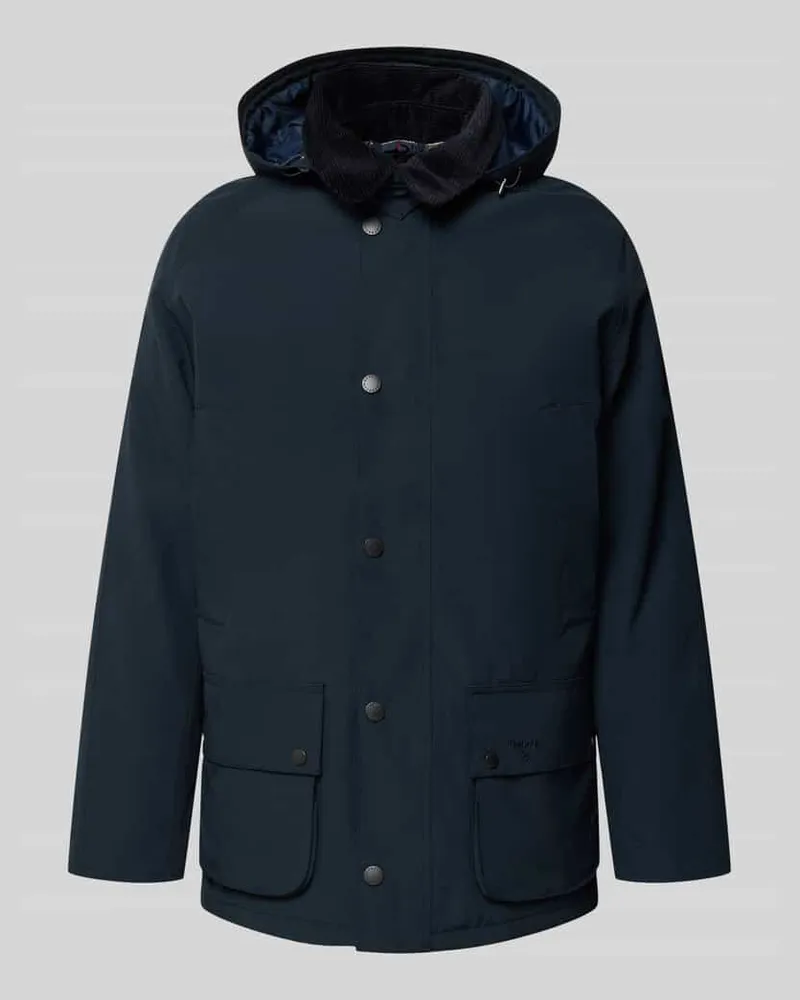 Barbour Regular Fit Funktionsjacke mit Kapuze Marine