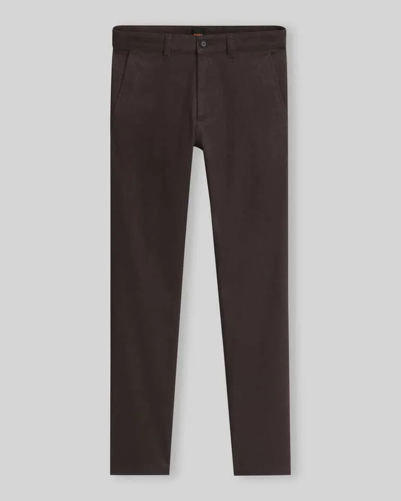 HUGO BOSS Slim Fit Chino aus Baumwoll-Mix Modell 'Chino Slim 2 Dunkelbraun