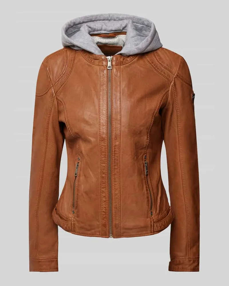 Mauritius Jacke in Leder-Optik Modell 'Adila Cognac