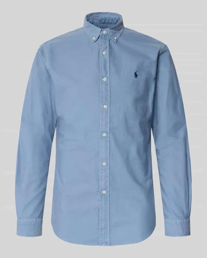 Ralph Lauren Slim Fit Freizeithemd mit Button-Down-Kragen Blau