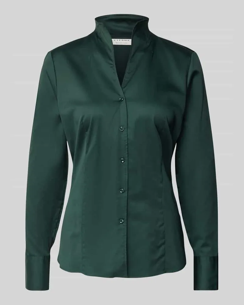 Eterna Hemdbluse mit Knopfleiste Gruen
