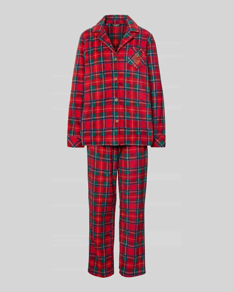 Ralph Lauren Pyjama mit Reverskragen Offwhite