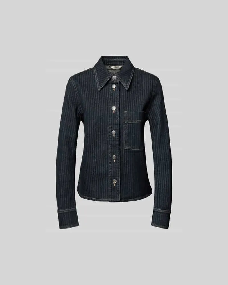 Closed Jeansjacke mit Umlegekragen Dunkelblau
