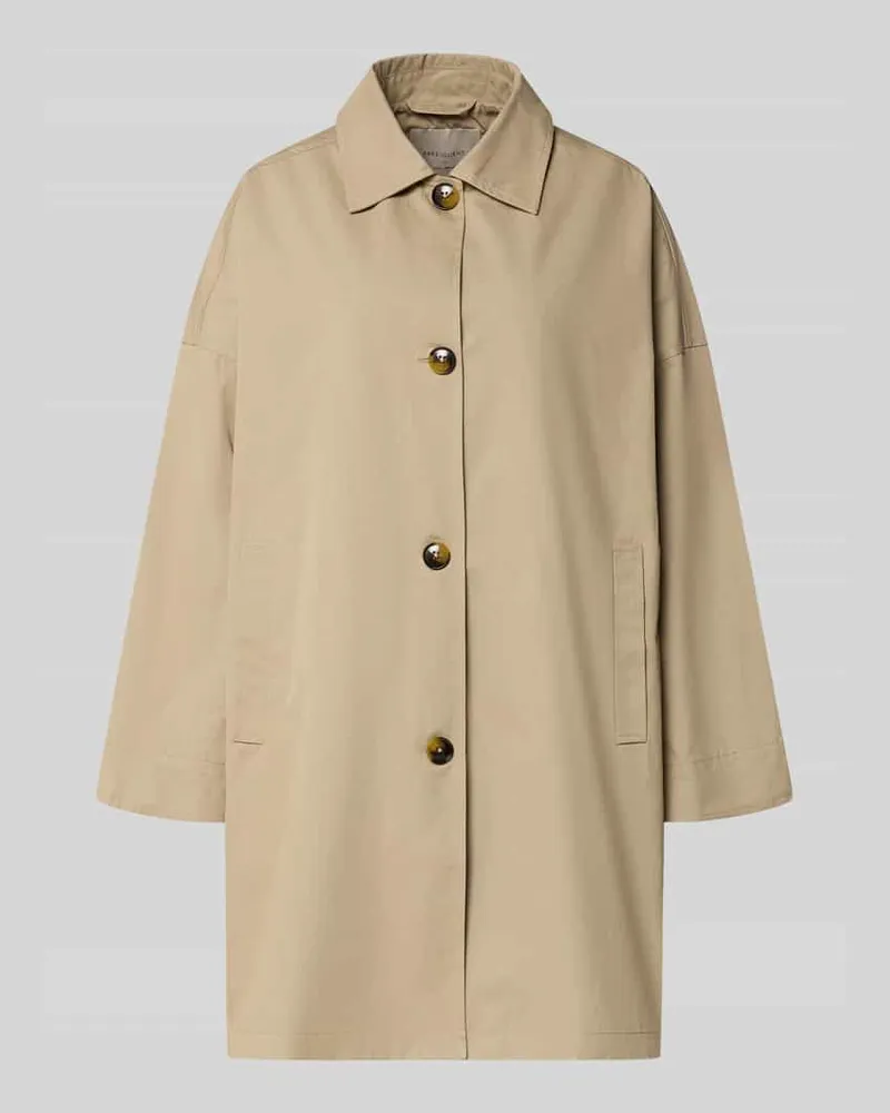 FREEQUENT Regular Fit Mantel mit Umlegekragen Modell 'Zofia Beige