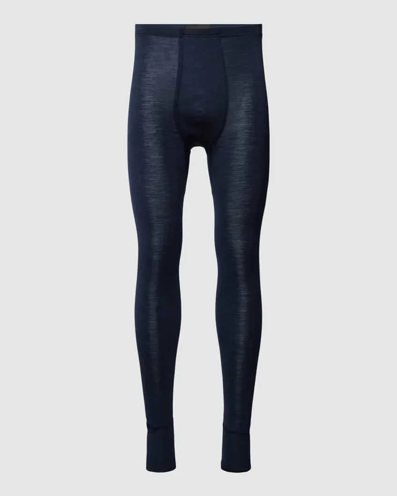 Hanro Long Johns aus Merinowoll-Seide-Mix Dunkelblau
