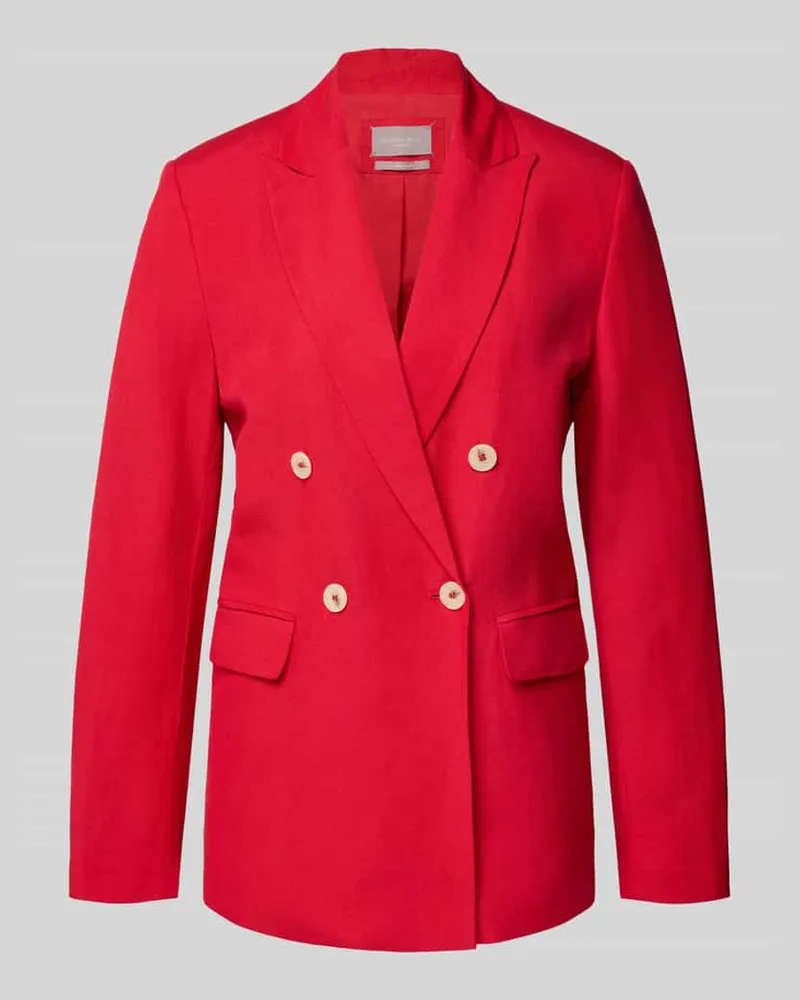 Christian Berg Regular Fit Blazer aus Leinen-Mix mit Viskose-Anteil Rot