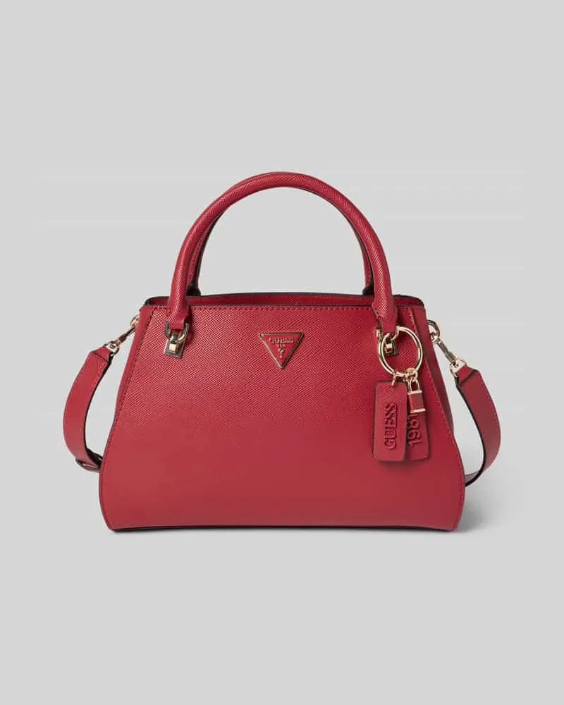 Guess Handtasche mit Label-Applikation Modell 'NOELLE II Dunkelrot