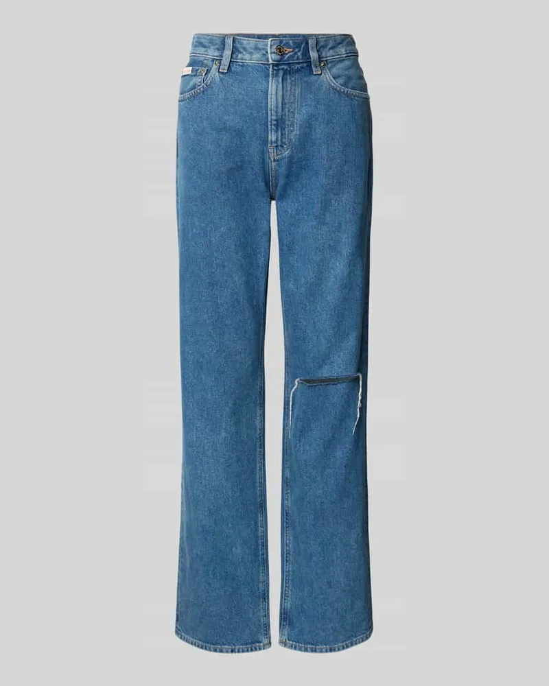 Calvin Klein Straight Fit Jeans im Destroyed-Look Jeansblau