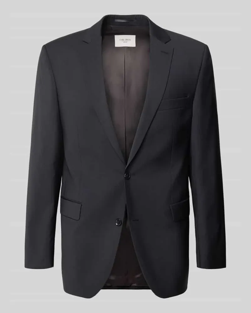 Carl Gross Slim Fit 2-Knopf-Sakko mit Pattentaschen Modell 'Tobias Black