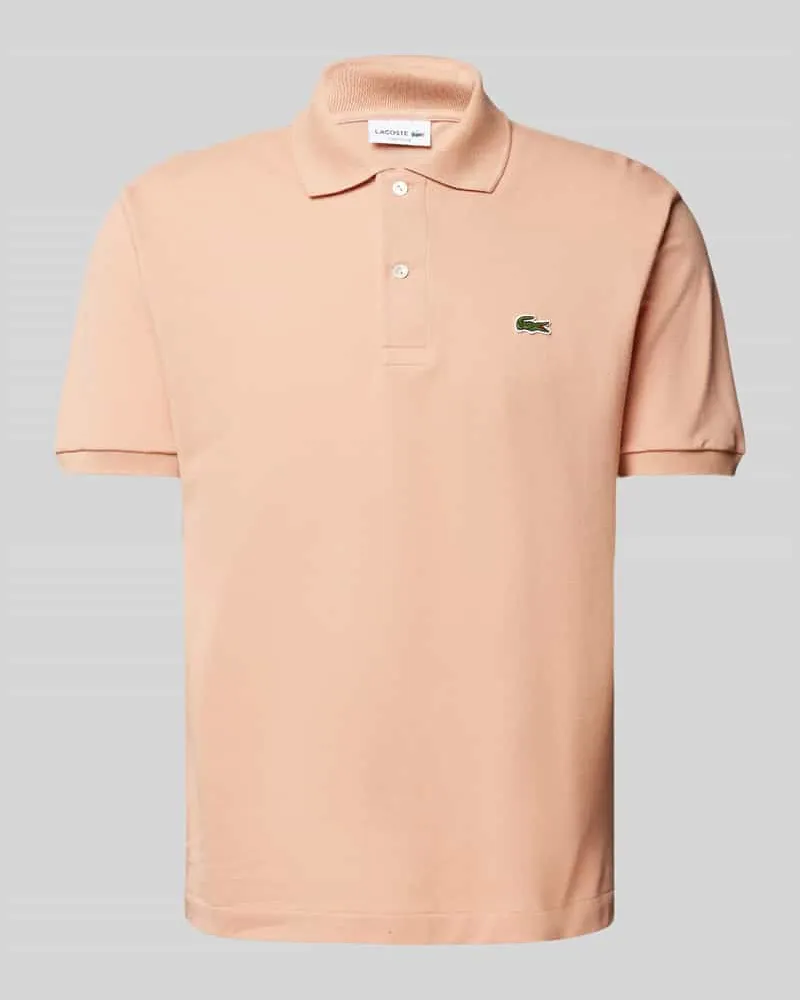 Lacoste Classic Fit Poloshirt mit Label-Detail Rostrot