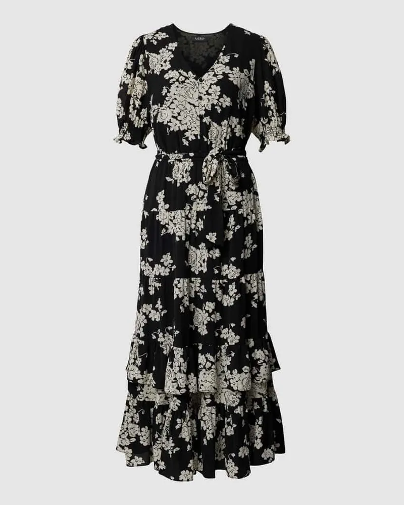 Ralph Lauren Blusenkleid mit Allover-Muster Black