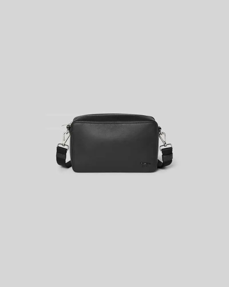 Kitsuné Crossbody Bag mit Label-Detail Black