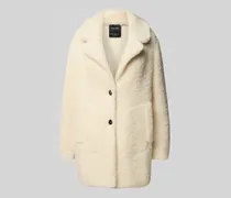 Loose Fit Teddy-Mantel mit Alpaka-Anteil