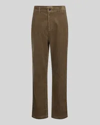 Calvin Klein Straight Leg Cordhose mit Gesäßtaschen Modell 'CORDUROY Dunkelbraun