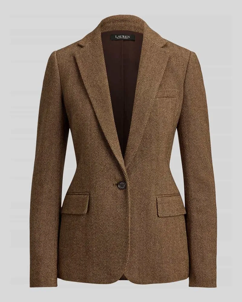 Ralph Lauren Regular Fit Kurzblazer aus Baumwoll-Mix Camel