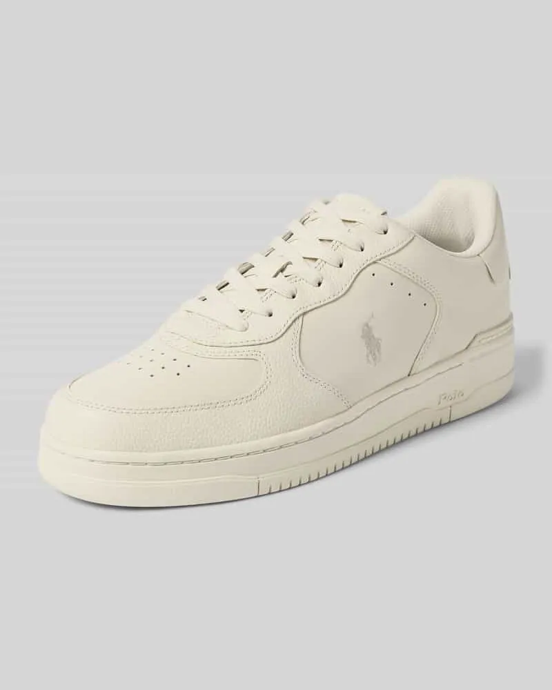 Ralph Lauren Sneaker aus echtem Leder mit Logo-Stitching Modell 'Masters Offwhite