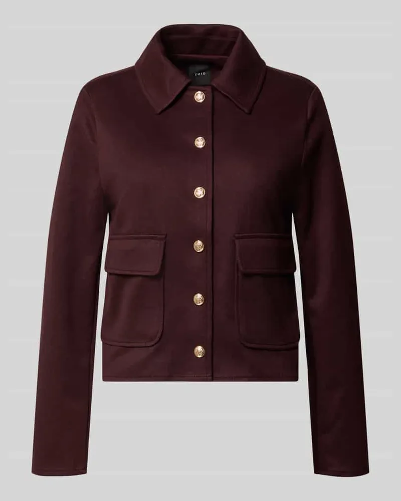 ZERO Blazer mit Knopfleiste Bordeaux