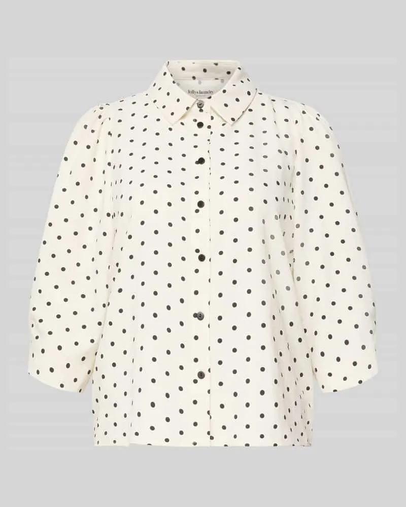 Lollys Laundry Regular Fit Bluse mit 3/4-Arm Modell 'Bono Offwhite