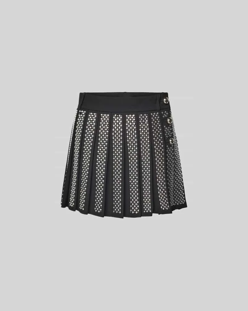 Paco Rabanne Minirock mit Knopfverschluss Black