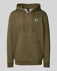 Under Armour Sweatjacke mit Label-Stitching Oliv