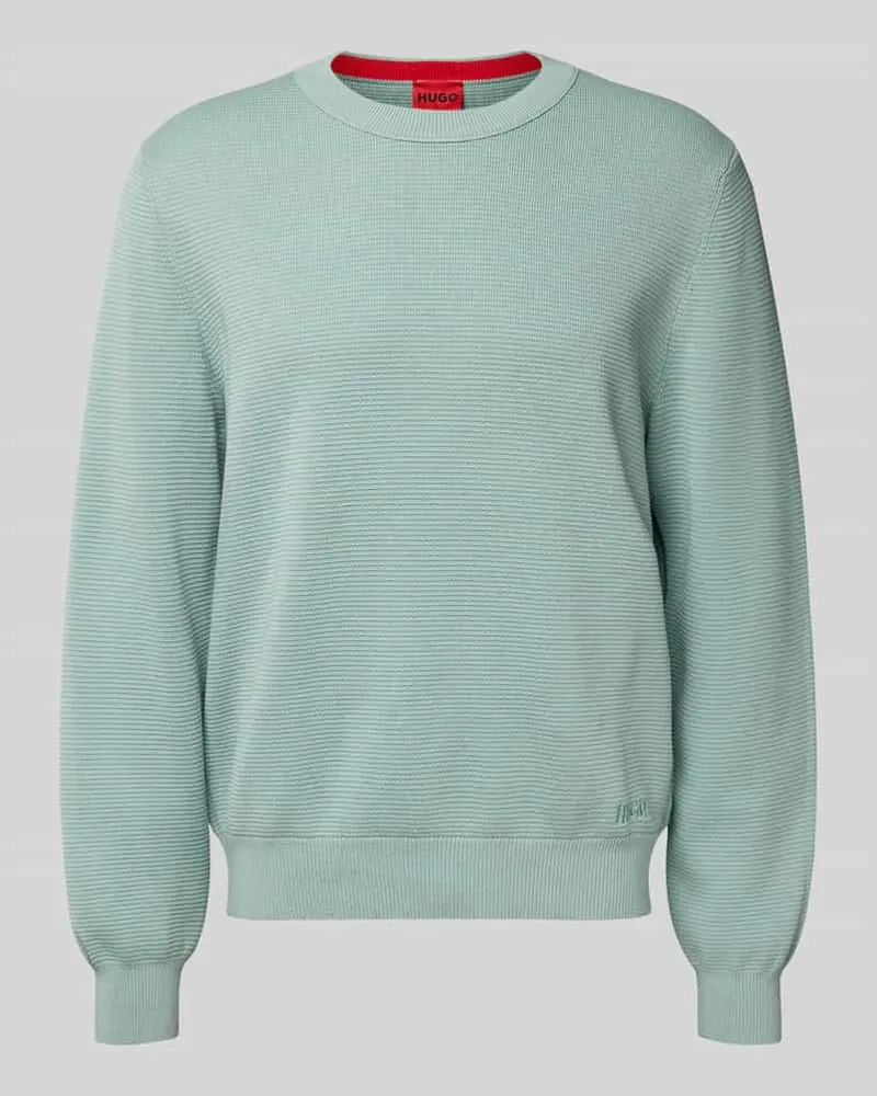 HUGO BOSS Loose Fit Strickpullover aus reiner Baumwolle Modell 'SAN CELLY Mint