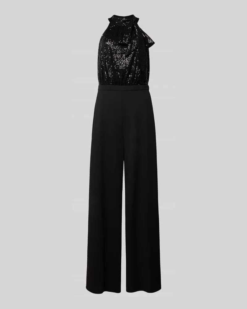 Swing Regular Fit Jumpsuit mit Pailettenbesatz Black