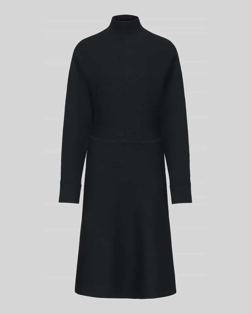 HUGO BOSS Ausgestelltes Freizeitkleid aus Schurwoll-Mix Modell 'Faedra Black