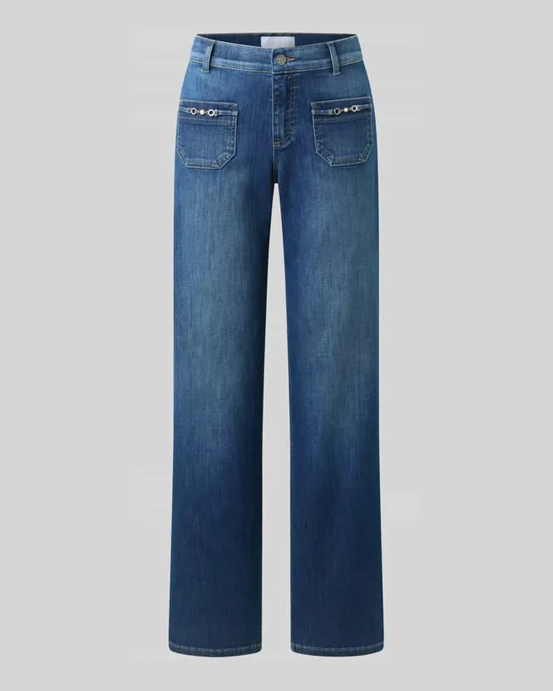 ANGELS  Bootcut Jeans aus Baumwoll-Mix Modell 'Liz Glory Blau
