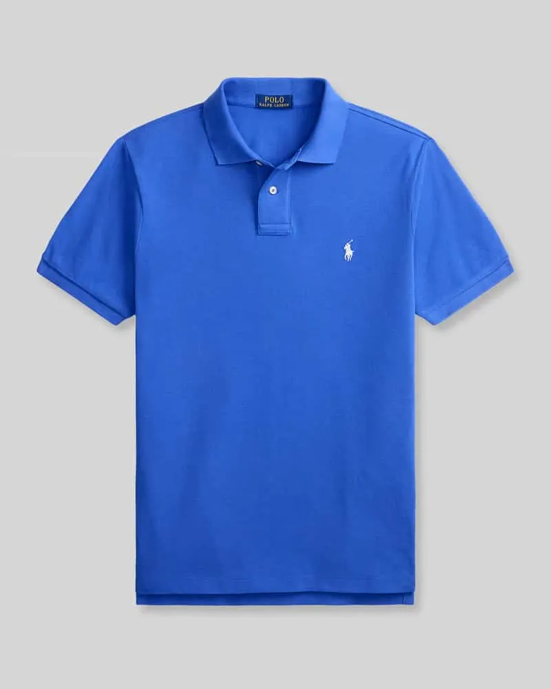 Ralph Lauren Regular Fit Poloshirt aus reiner Baumwolle Blau