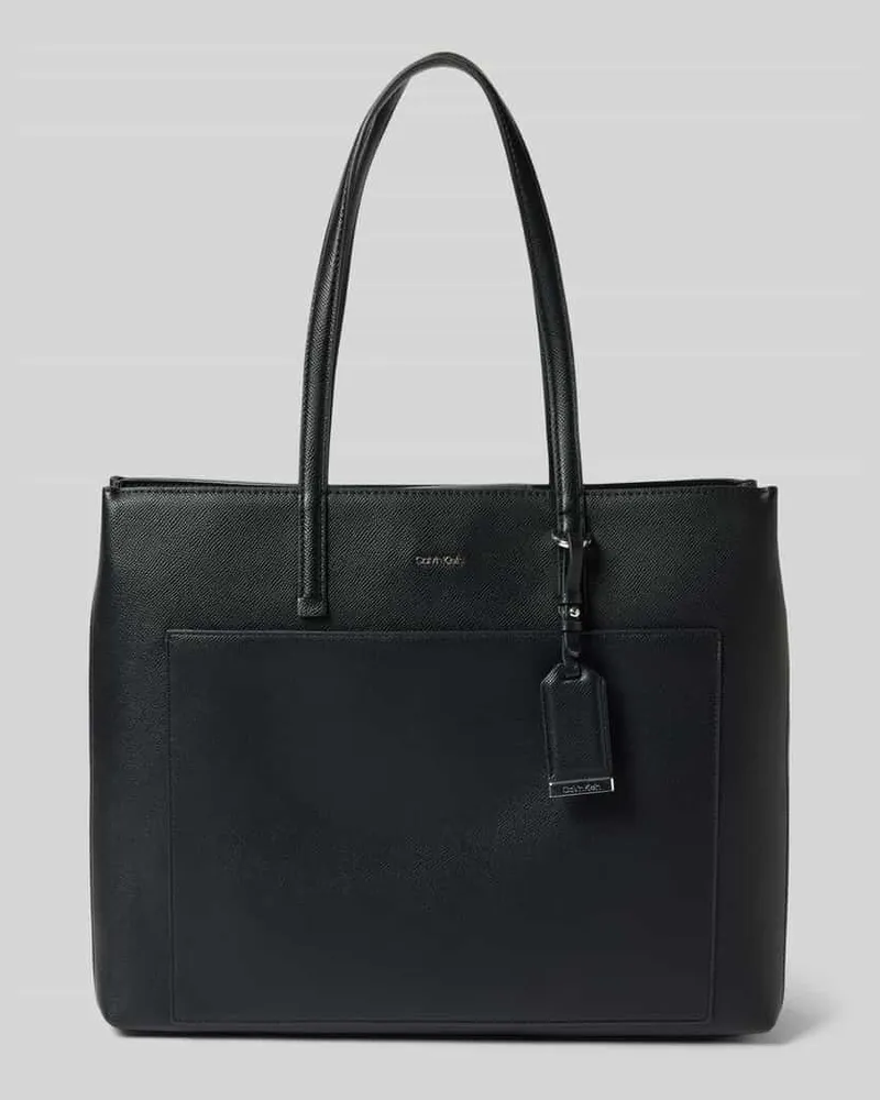 Calvin Klein Handtasche mit Label-Anhänger Modell 'CK MUST Black