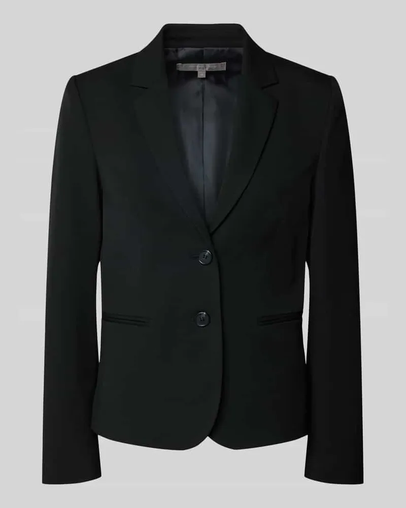 Christian Berg Blazer mit Leistentaschen und Reverskragen Black