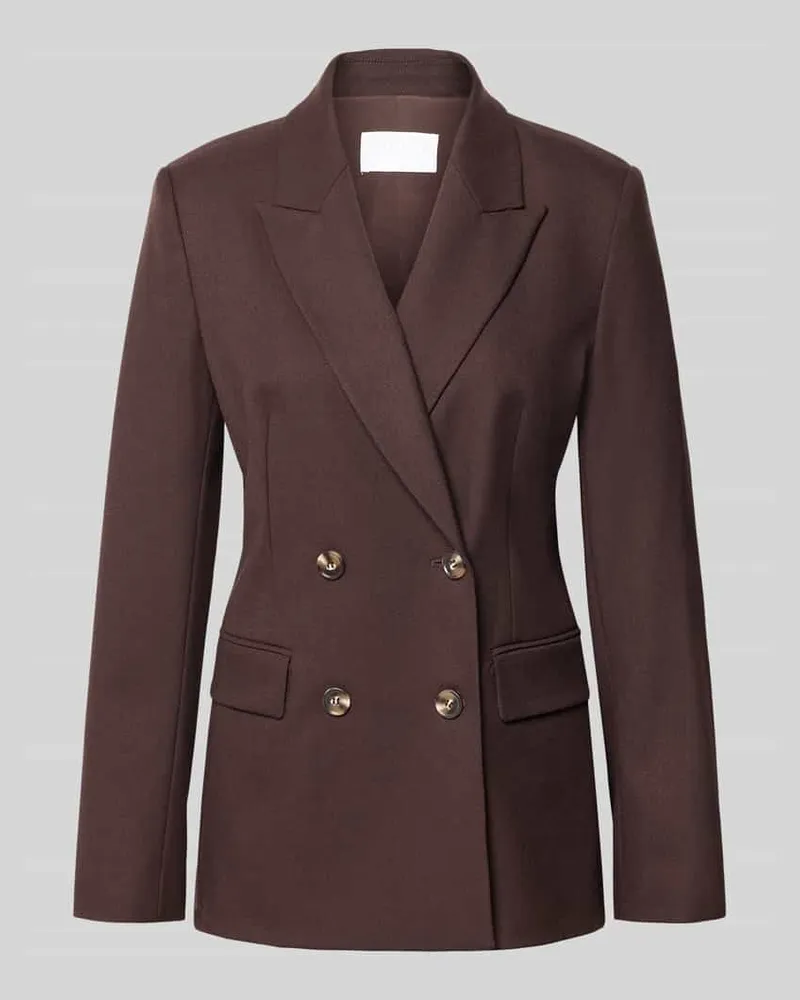 JAKE*S Regular Fit Kurzblazer mit Viskose-Anteil Schoko