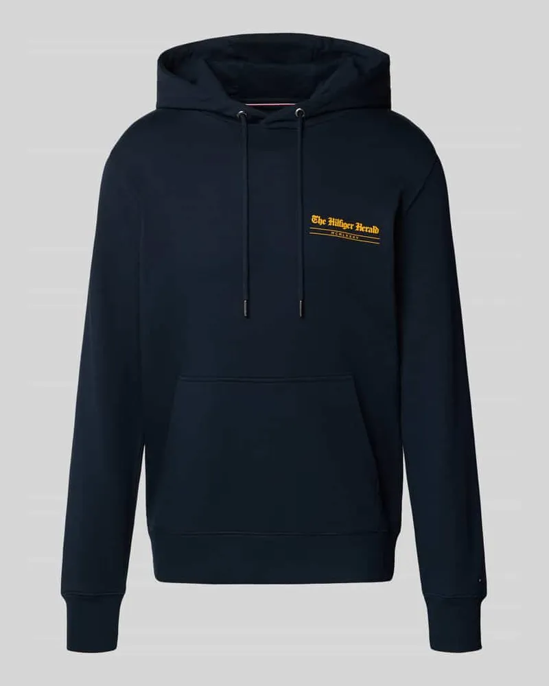 Tommy Hilfiger Regular Fit Hoodie aus reiner Baumwolle Marine