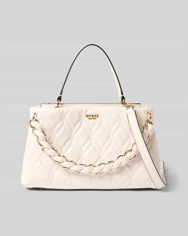 Guess Handtasche in Leder-Optik mit Logo-Detail Offwhite