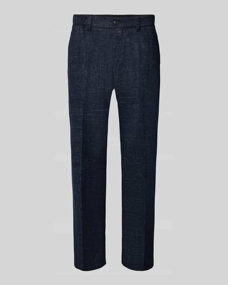 Drykorn Straight Fit Stoffhose aus Woll-Mix Modell 'GARONA Dunkelblau