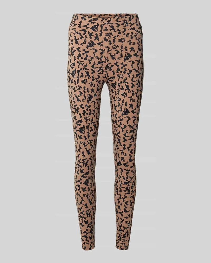 EA7 Leggings mit elastischem Bund Beige