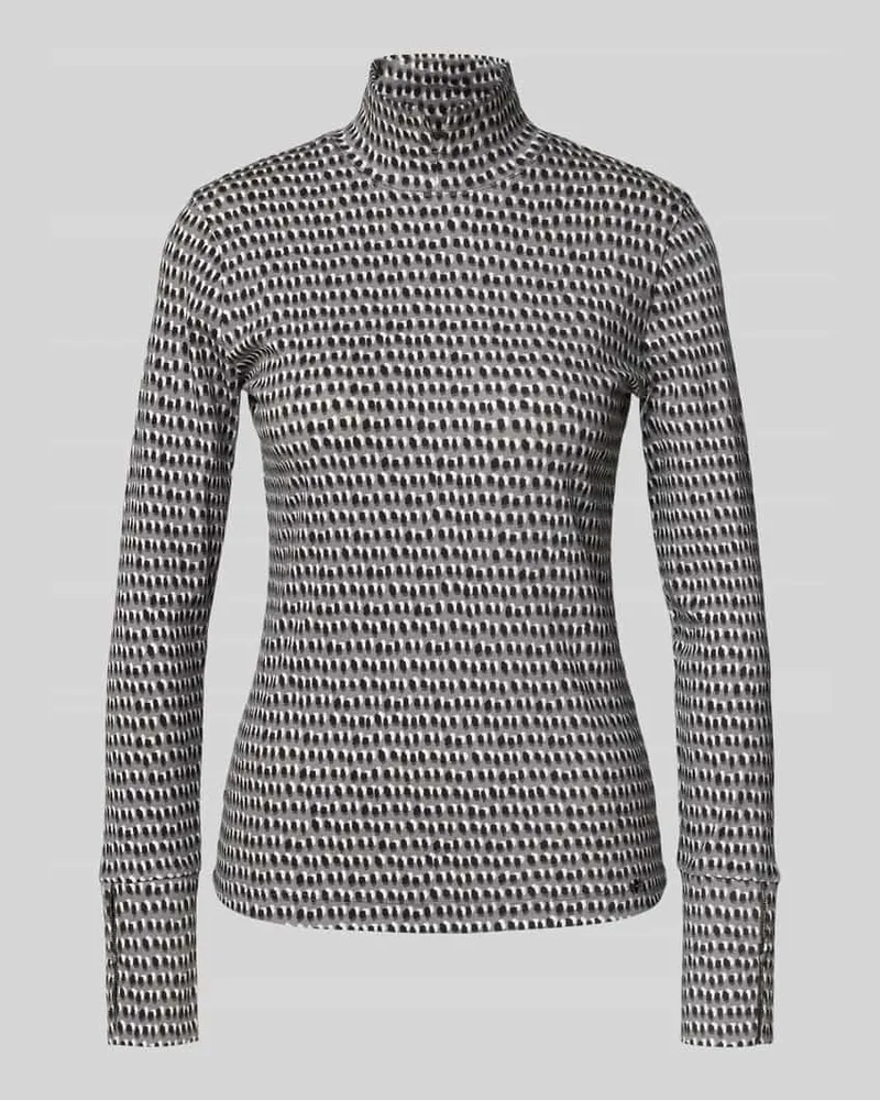 Marc Cain Longsleeve mit Stehkragen Taupe