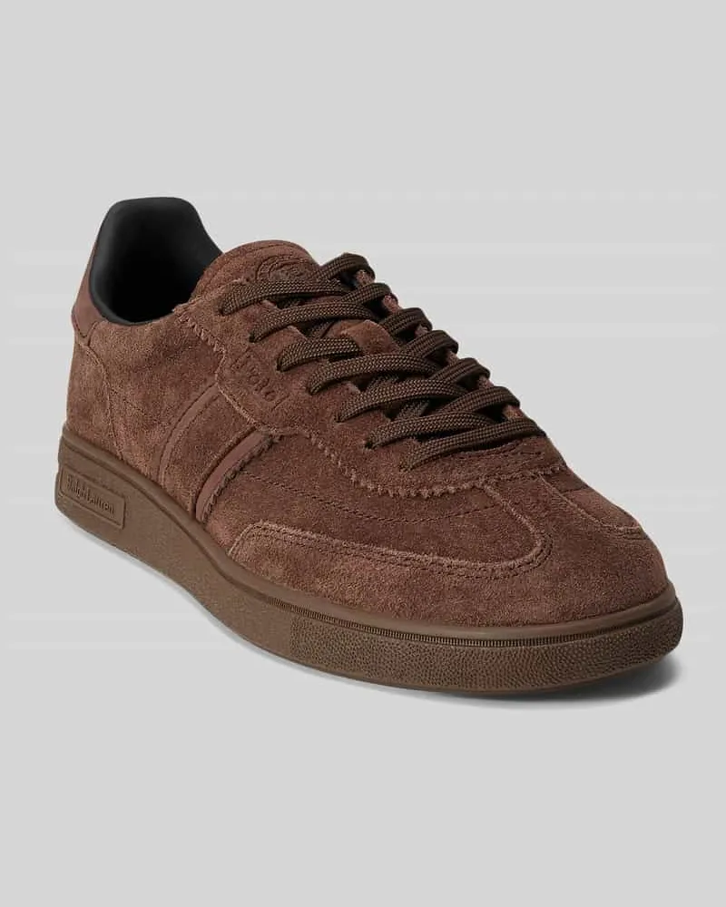 Ralph Lauren Sneaker aus echtem Leder Dunkelbraun