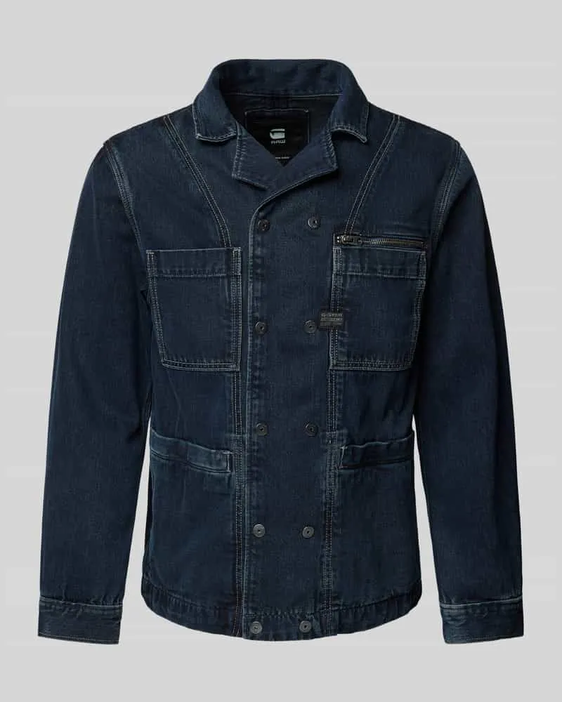 G-STAR RAW Jeansjacke mit Label-Patch Modell 'Correct Dunkelblau