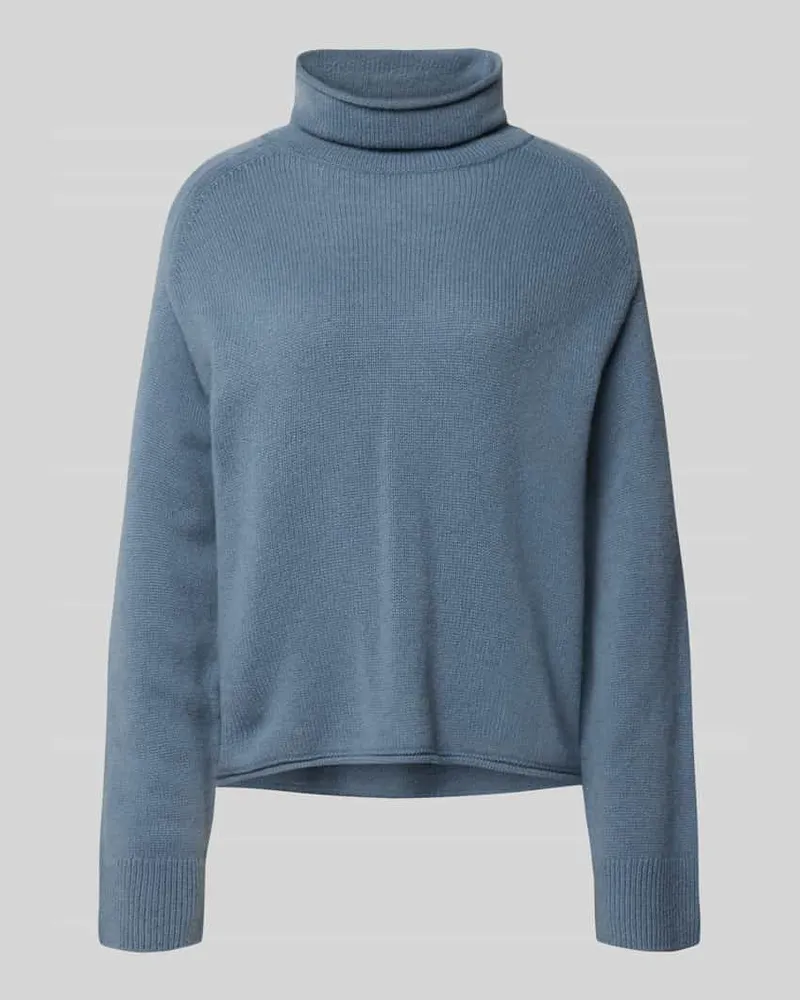 Marc O'Polo Boxy Fit Rollkragenpullover mit Woll-Mix Rauchblau