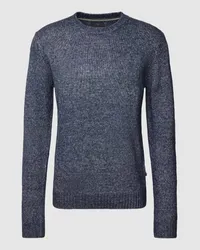 Fynch-Hatton Strickpullover in Melange-Optik Marine