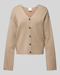 Calvin Klein Wollcardigan mit überschnittenen Schultern Beige