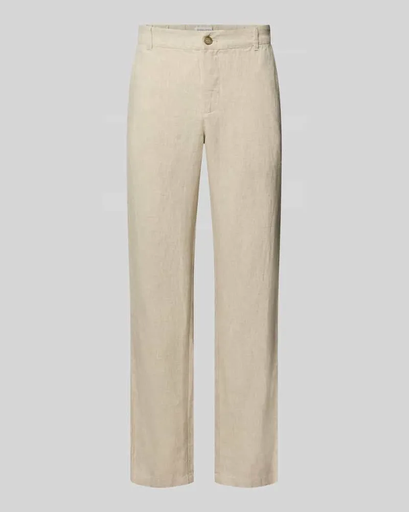 Casual Friday Leinenhose mit Eingrifftaschen Modell 'Pandrup Taupe