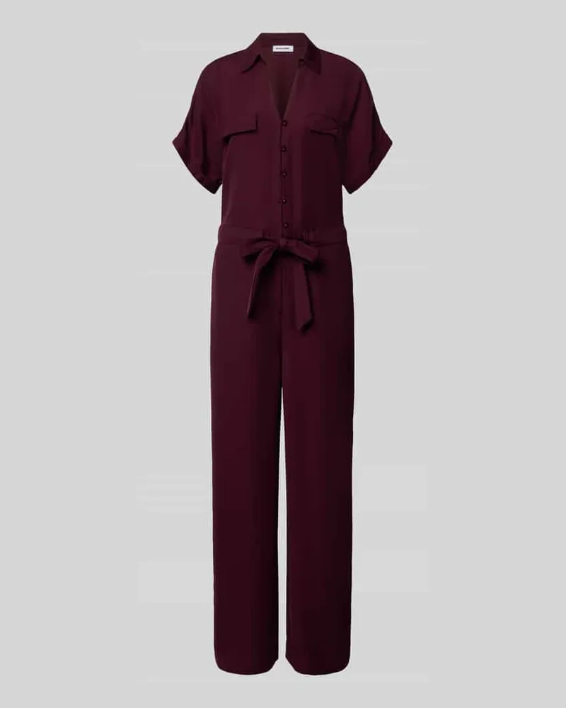 More & More Jumpsuit aus Viskose-Lyocell-Mix Bordeaux