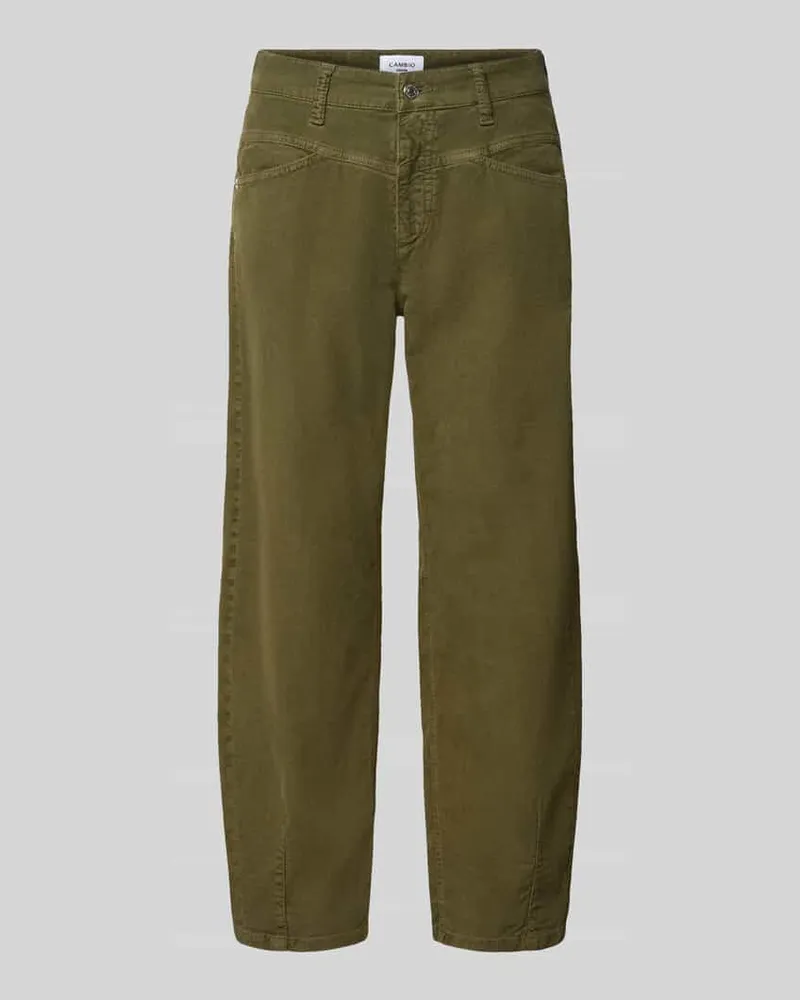 Cambio Tapered Fit Cordhose aus Baumwoll-Mix Modell 'ELIN Oliv