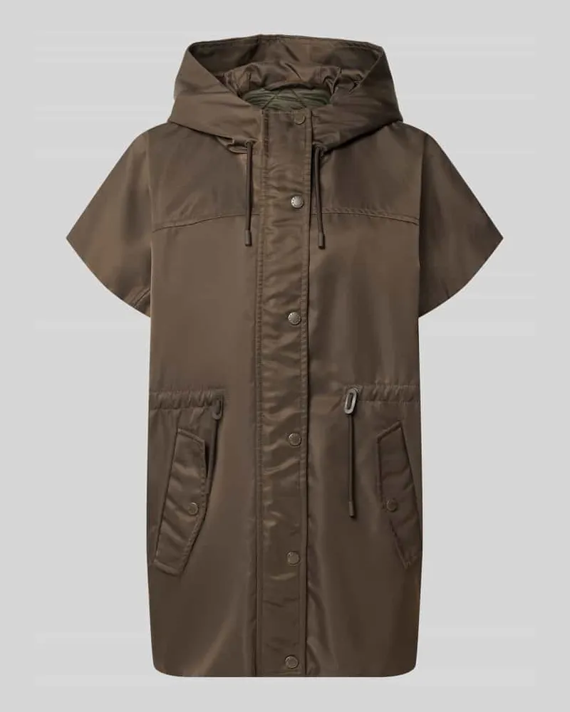 Max Mara Oversized Weste mit Kapuze Modell 'ORIGANO Khaki
