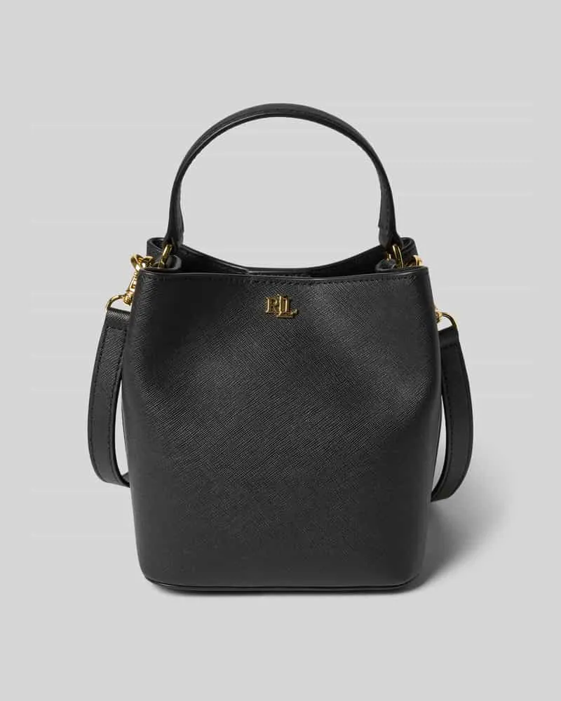 Ralph Lauren Handtasche aus Rindsleder mit Label-Applikation Modell 'REESE Black