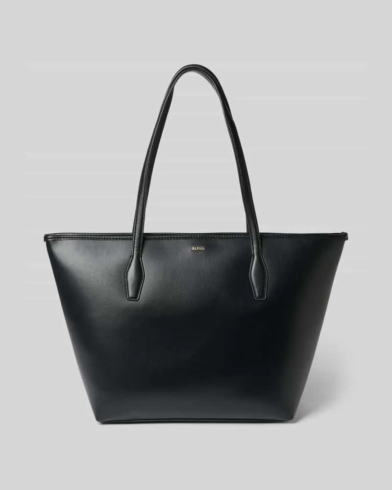 HUGO BOSS Shopper in Leder-Optik Modell 'SANDY Black